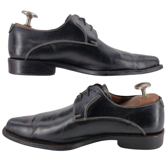 Vintage Italian McDowell Mens 9.5D /8.5UK Black Leather Dress Shoes Derby Oxford main image 8